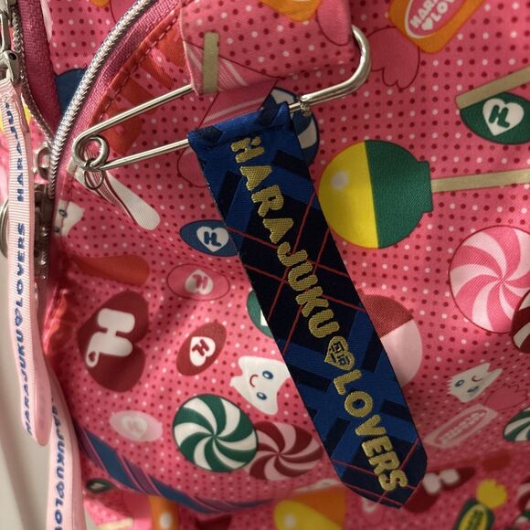 EUC VTG Harajuku Lovers Backpack Pink Sweet Tooth Lollipop Candy Gwen Stefani - Picture 2 of 16